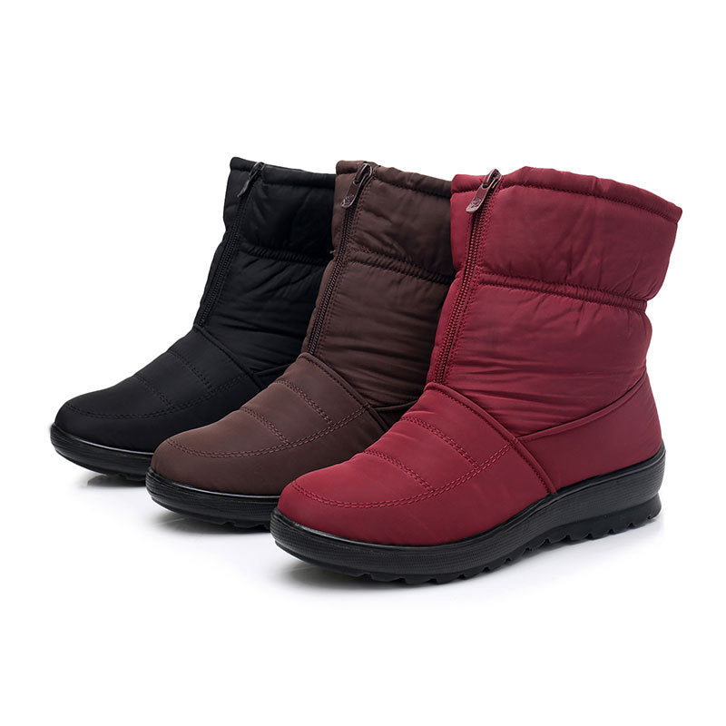 Sarah Express Women's Front Zip Winter Snow Boots