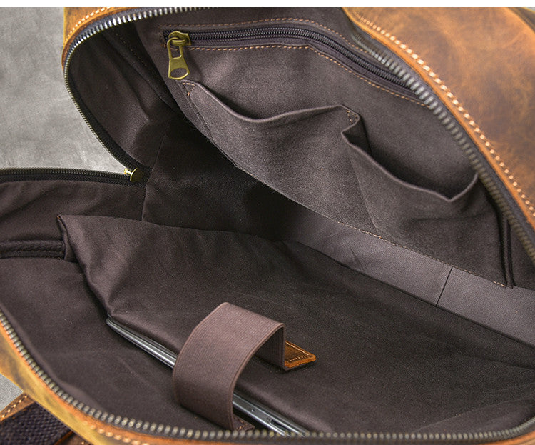 Sarah Express Vintage Crazy Horse Leather Backpack