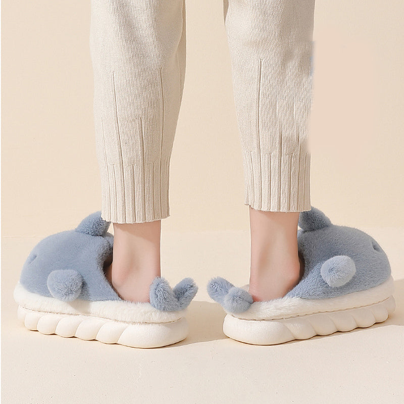 Sarah Express Plush Shark Indoor Bedroom Slippers