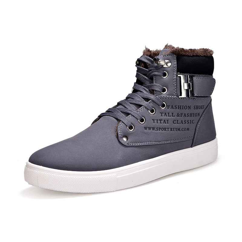 Sarah Express Men's Fur-Lined High Top Canvas Boots