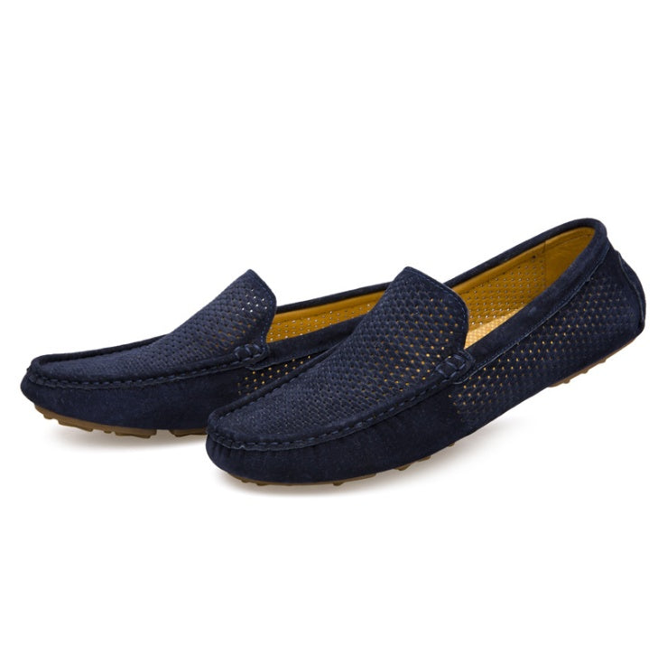 Sarah Express Phanish Perforated Suede Men's Loafers