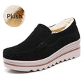 Sarah Express Women's Casual Platform Slip-On Loafers Plus Black