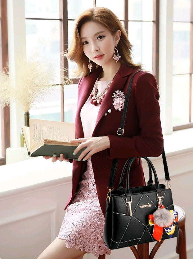 Sarah Express Embroidered Geometric Messenger Bag