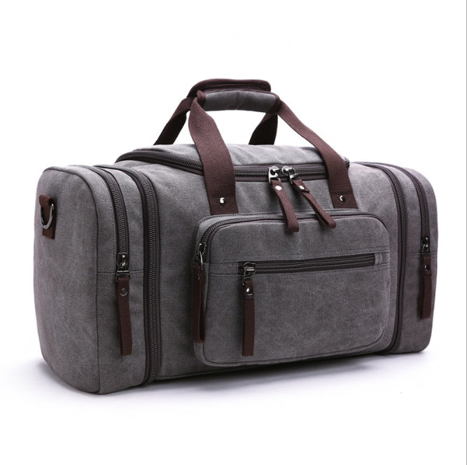 Sarah Express Canvas Travel Duffle Bag Light gray
