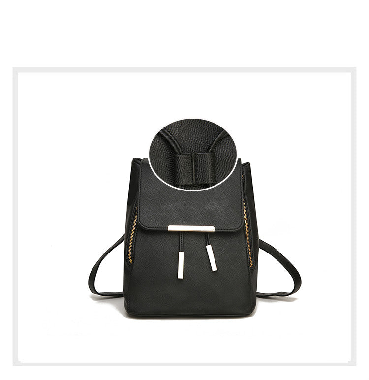 Sarah Express Structured PU Leather Top-Handle Backpack