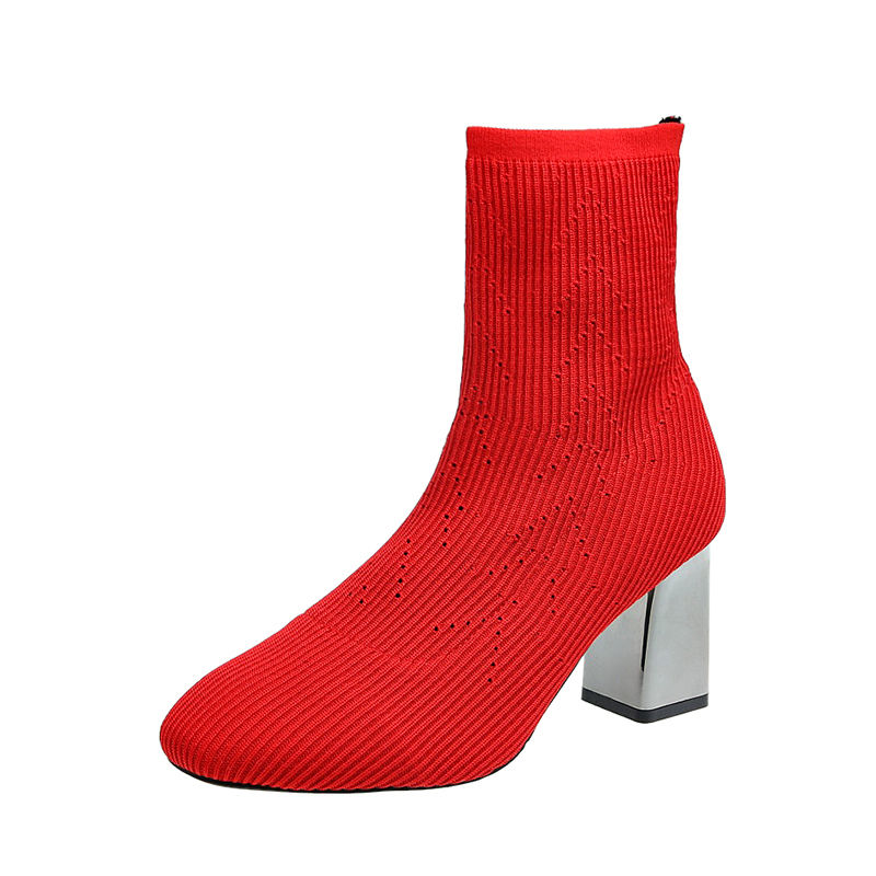 Sarah Express Elastic Knit Short Boots