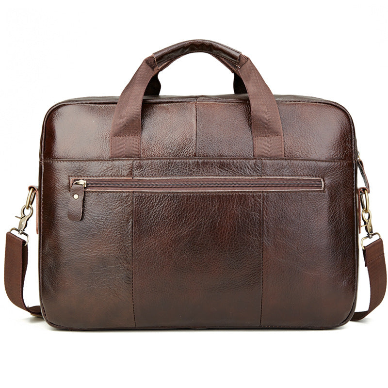 Sarah Express Men's Retro Leather Business Briefcase
