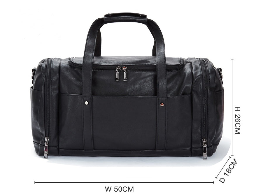 Sarah Express Structured Black Travel Duffle Bag