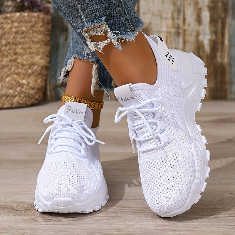 Sarah Express Breathable Mesh Slip-On Sneakers White