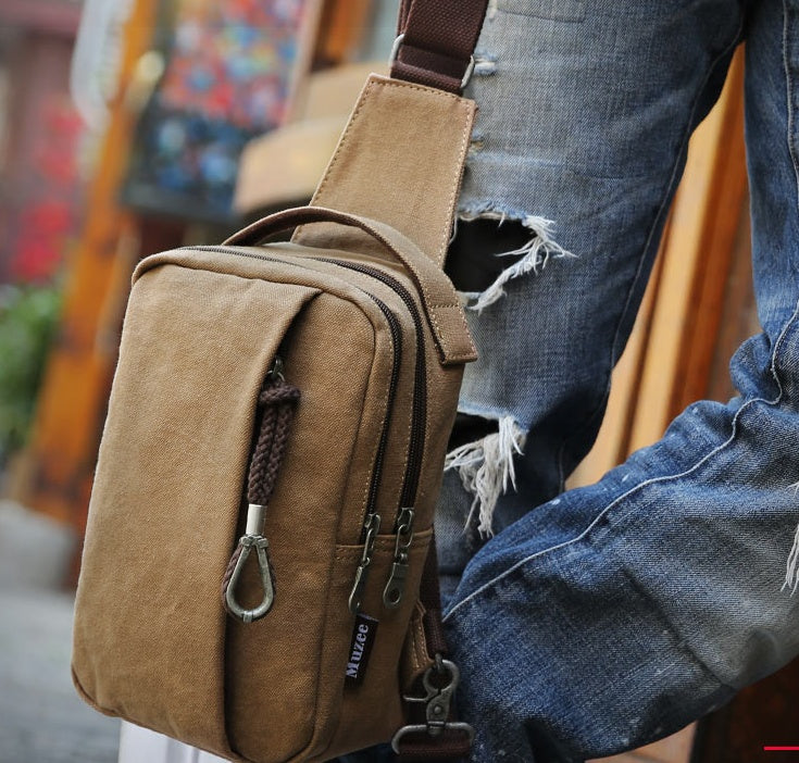 Sarah Express Canvas Crossbody Bag with Adjustable Strap