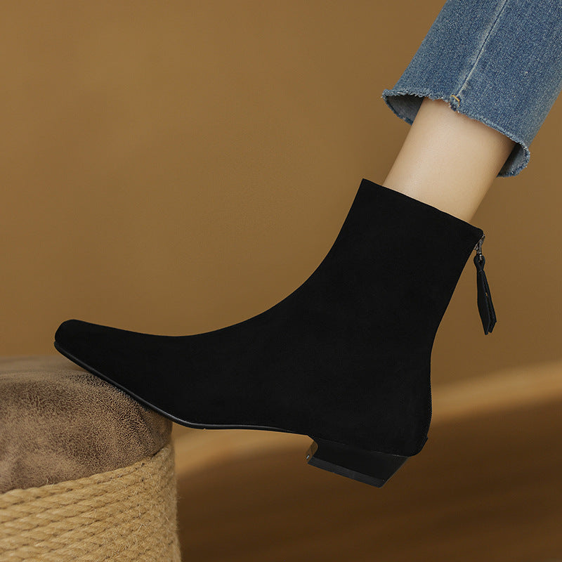 Sarah Express Vintage Suede Leather Ankle Boots