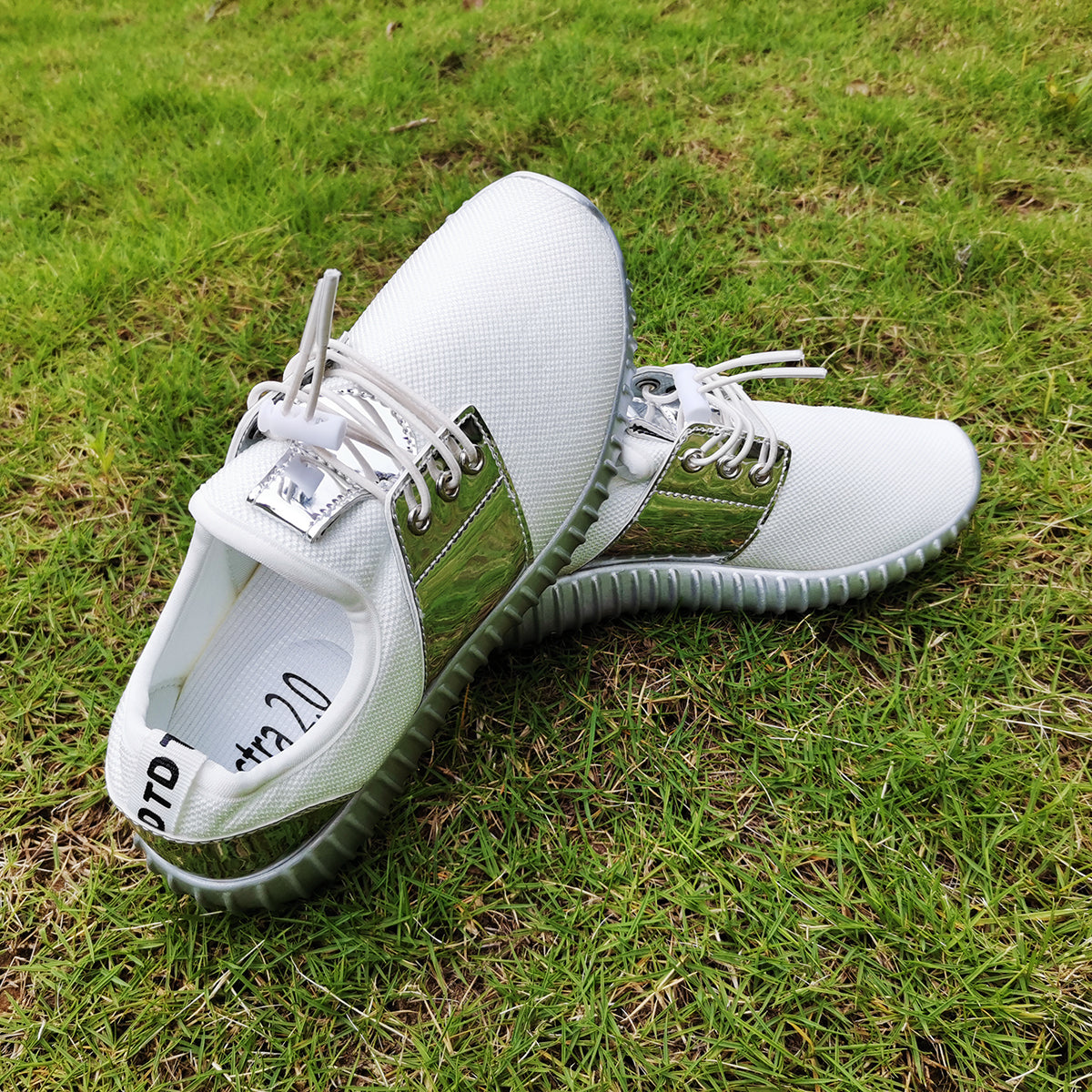 Sarah Express Metallic Accent Casual Sneakers Green