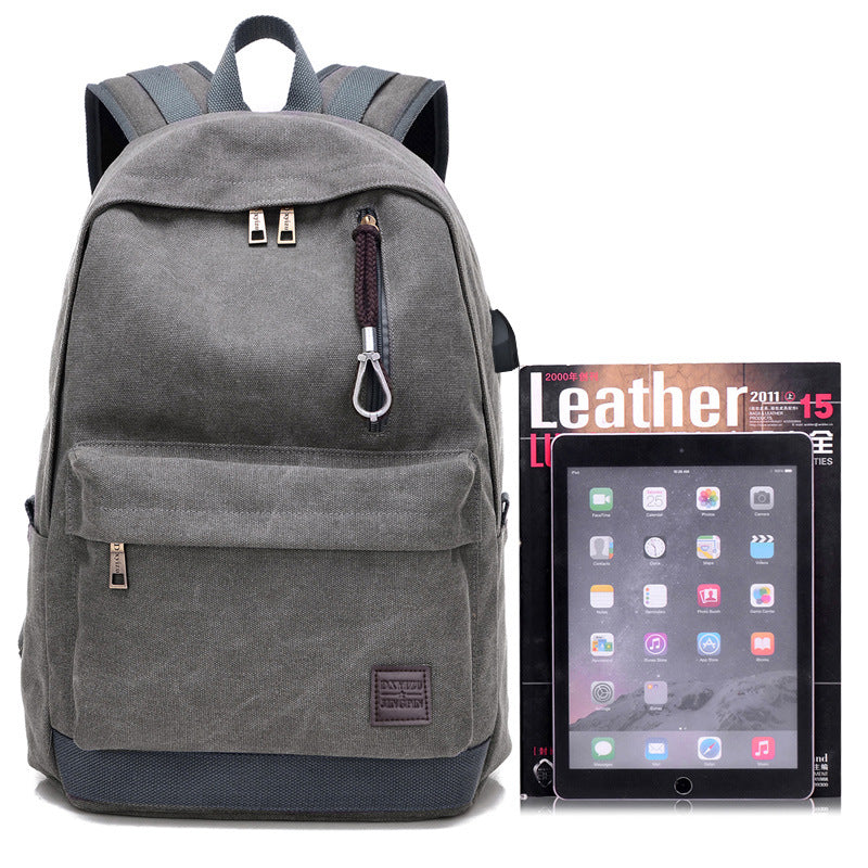 Sarah Express Canvas USB Charging Multi-Function Backpack