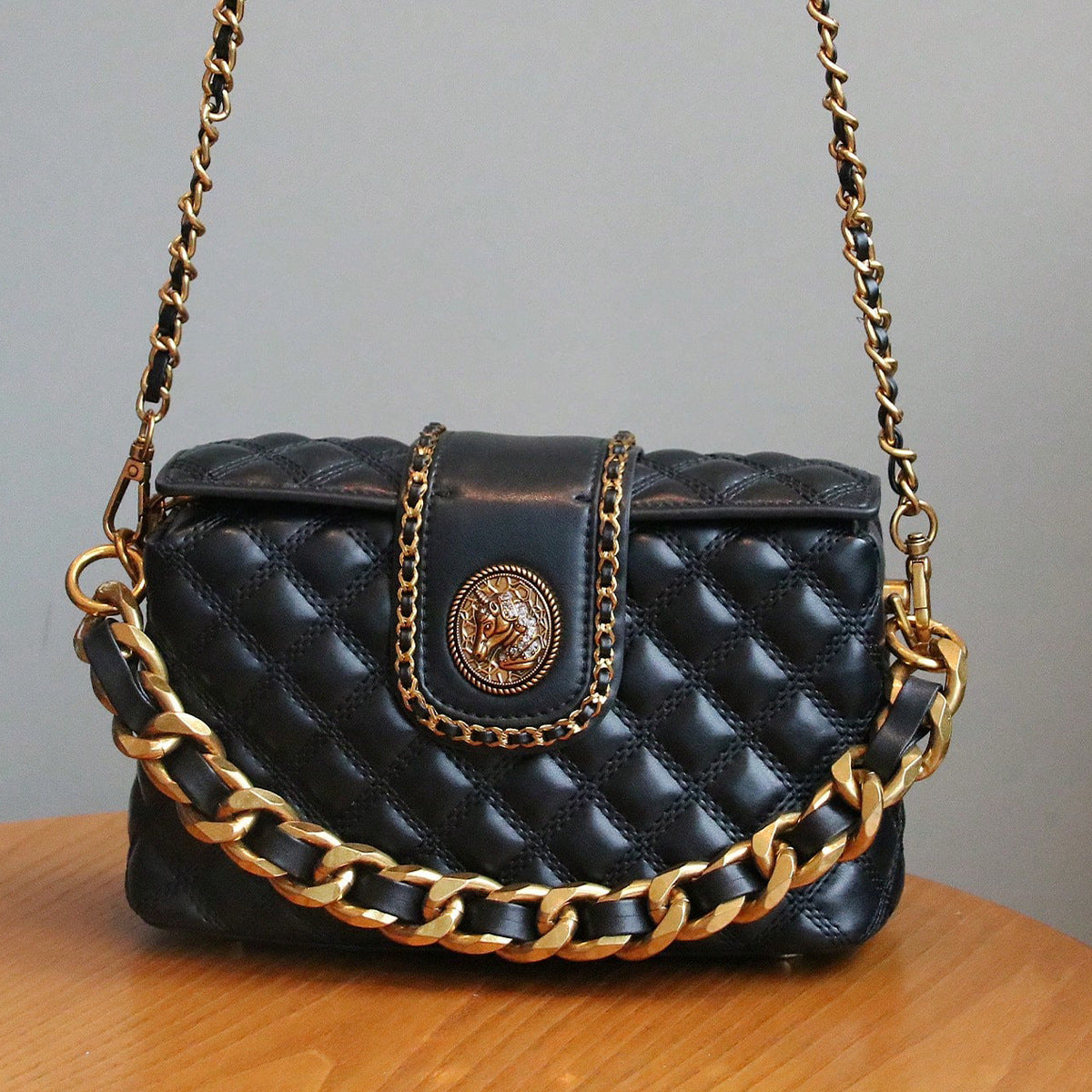 Sarah Express Diamond Quilted Chain Crossbody Bag