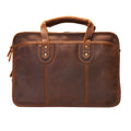 Sarah Express Retro Leather Briefcase for Men Dark brown