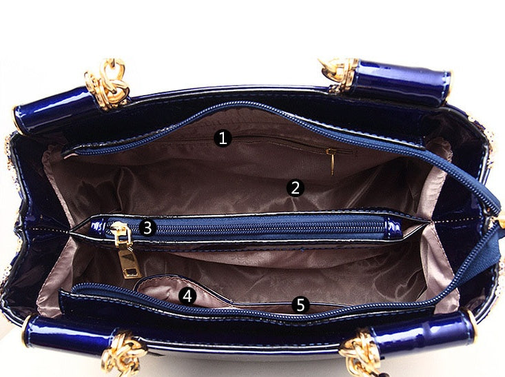 Sarah Express Floral Sequin Structured Shoulder Handbag