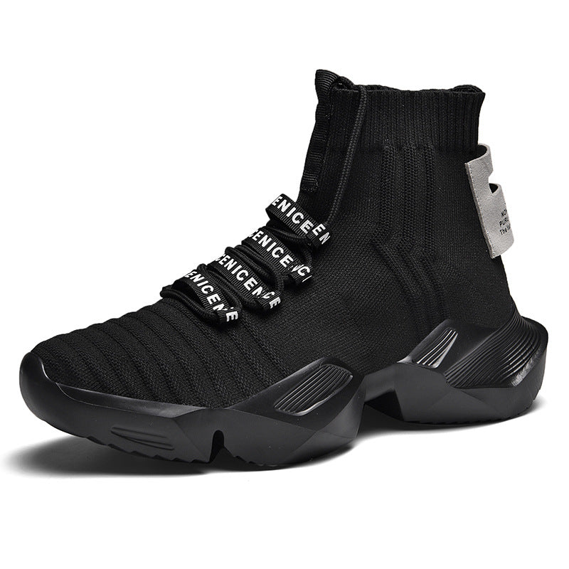 Sarah Express Men's Breathable Mesh Sock Sneakers Black