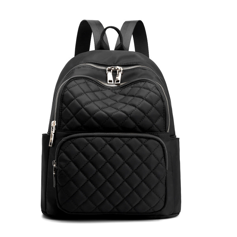Sarah Express Quilted Nylon Casual Women Backpack Black