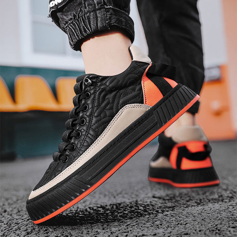 Sarah Express Quilted Low Top Lace Up Sneakers