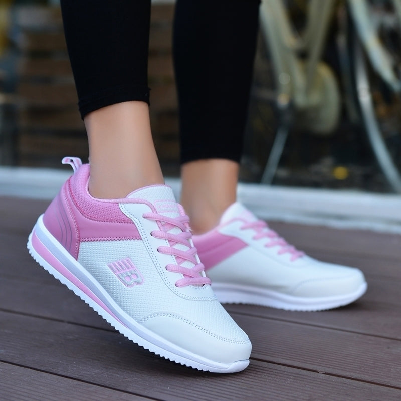 Sarah Express Women's Lace-Up Breathable Casual Sneakers