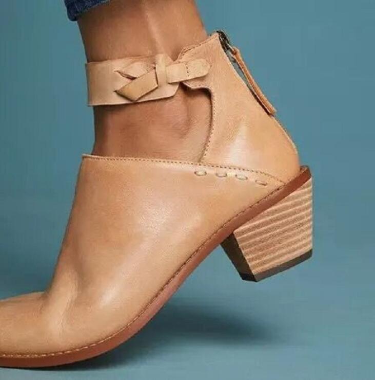 Sarah Express Vintage Ankle Boots with Bow Detail