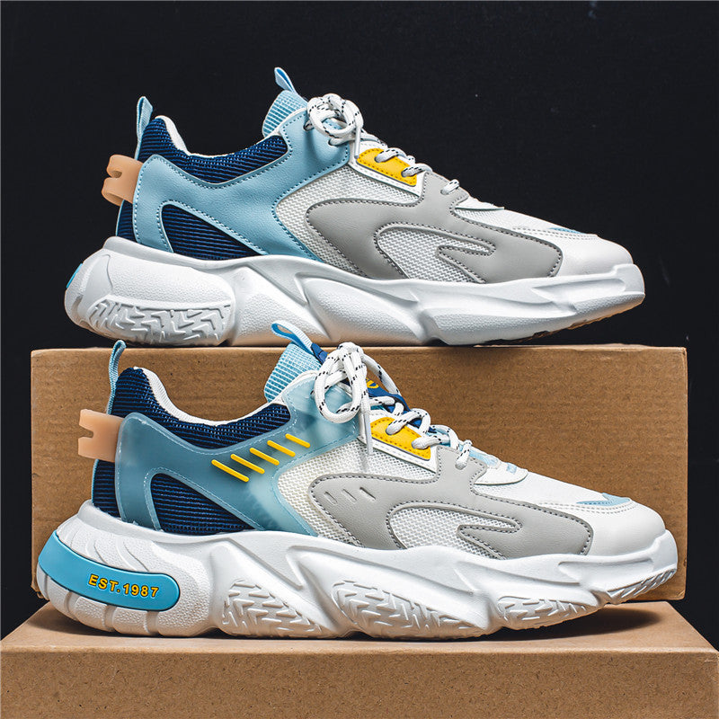 Sarah Express Men's Mesh Patchwork Casual Sneakers