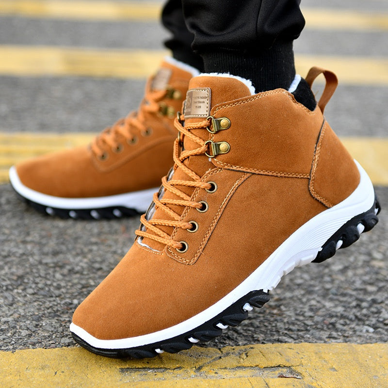 Sarah Express Men's Winter Cotton Suede Boots