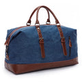 Sarah Express Retro Canvas Travel Tote Shoulder Bag Blue