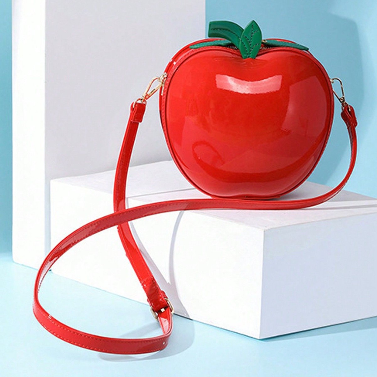 Sarah Express Apple Shaped Novelty Crossbody Bag