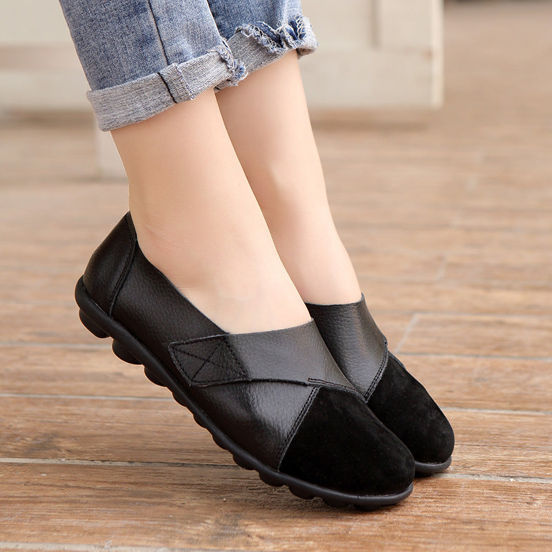 Sarah Express Women's Comfortable Velcro Flat Walking Shoes