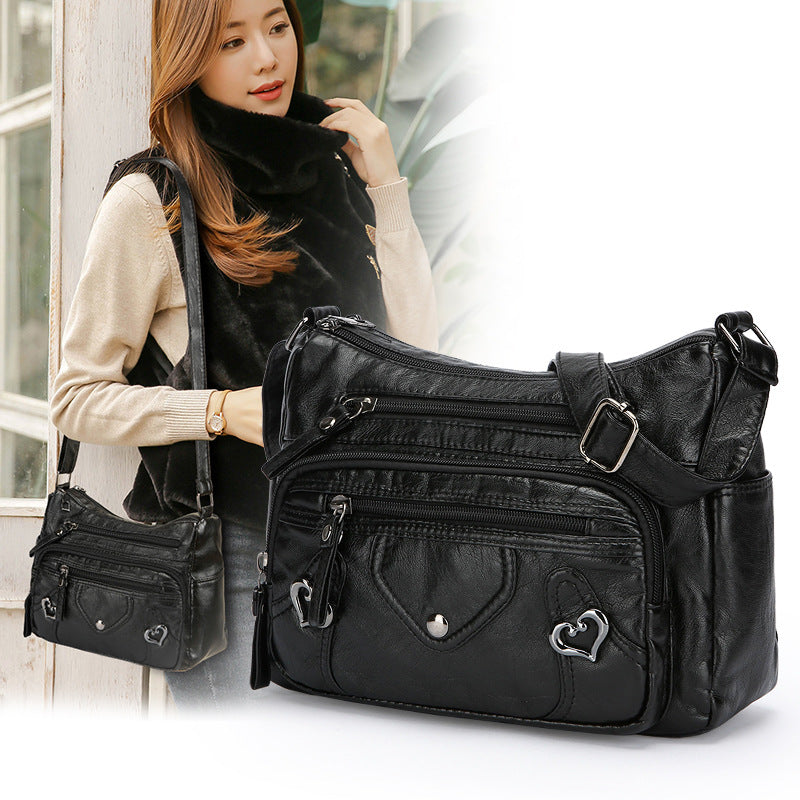 Sarah Express Multi-Layer Soft PU Leather Crossbody Bag