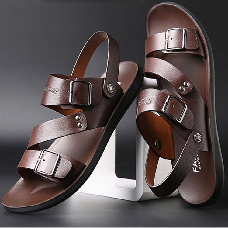 Sarah Express Men's Casual Buckle Strap Sandals