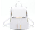 Sarah Express Structured PU Leather Top-Handle Backpack White