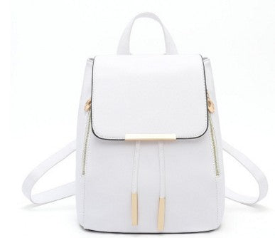 Sarah Express Structured PU Leather Top-Handle Backpack White