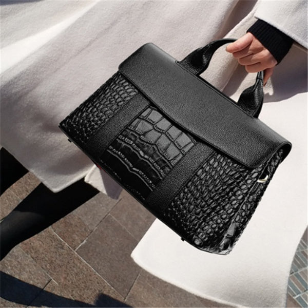 Sarah Express Textured Leather Look Structured Shoulder Bag