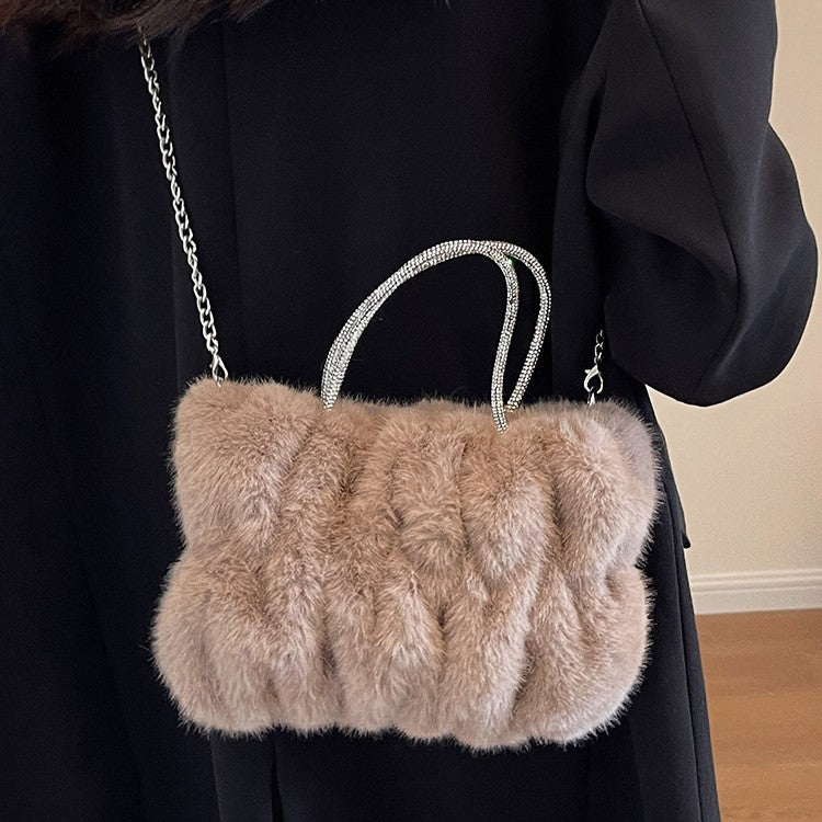 Sarah Express Cloud-Shaped Plush Mini Handbag