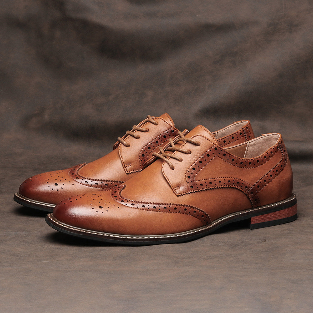 Sarah Express Classic Brogue Lace-Up Business Shoes