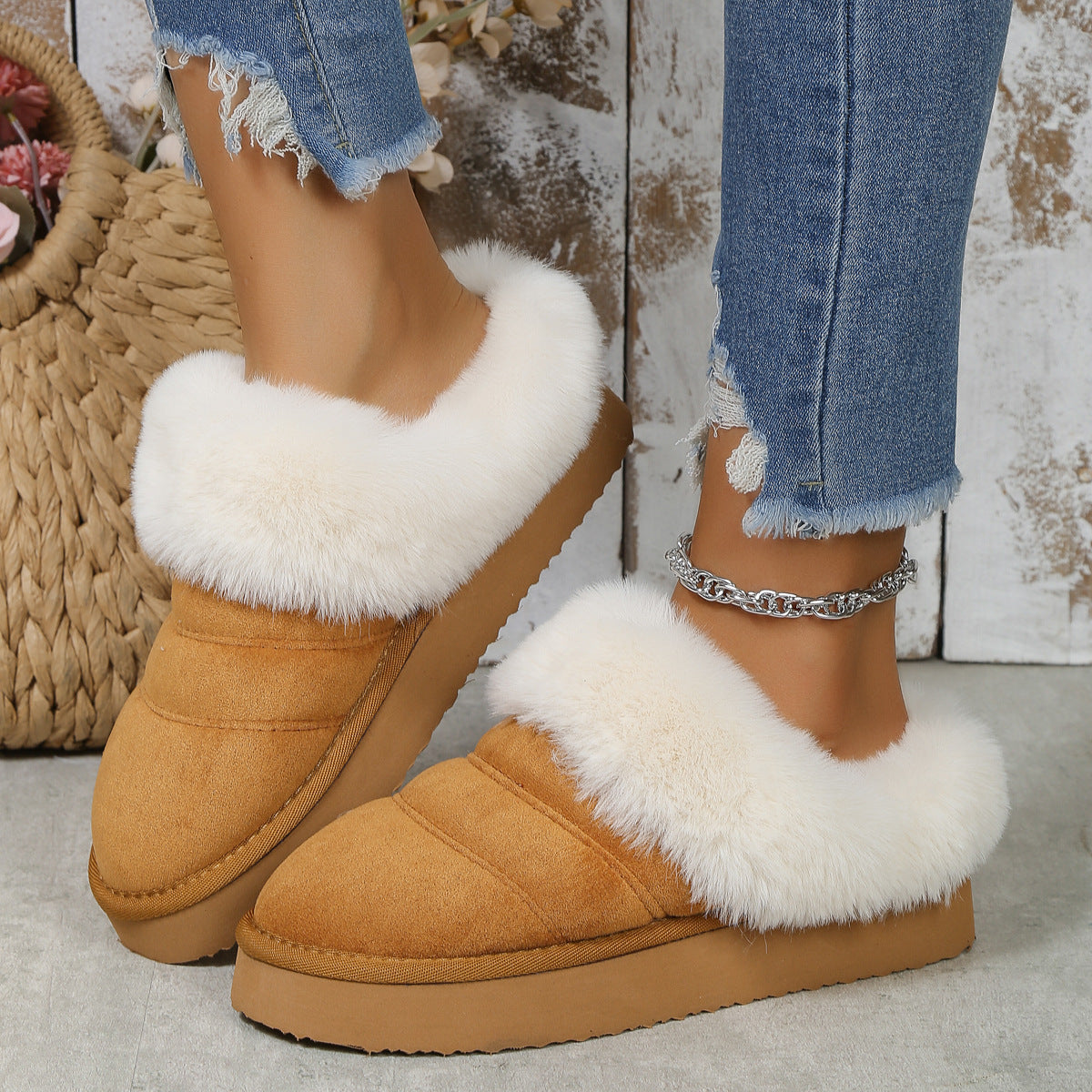 Sarah Express Plush Lined Winter Home Slippers