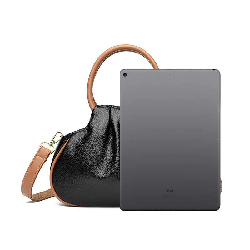 Sarah Express Pleated Leather Crossbody Shoulder Bag
