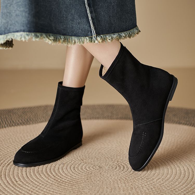Sarah Express Fleece-Lined Suede Ankle Boots