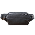 Sarah Express Compact Cowhide Leather Crossbody Fanny Pack Black