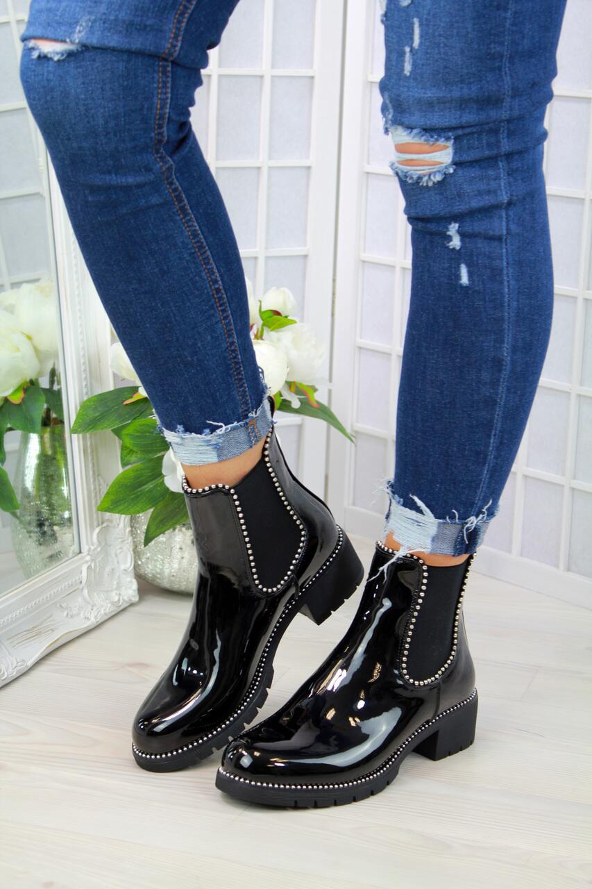 Sarah Express Women's Studded Detail Casual Ankle Boots