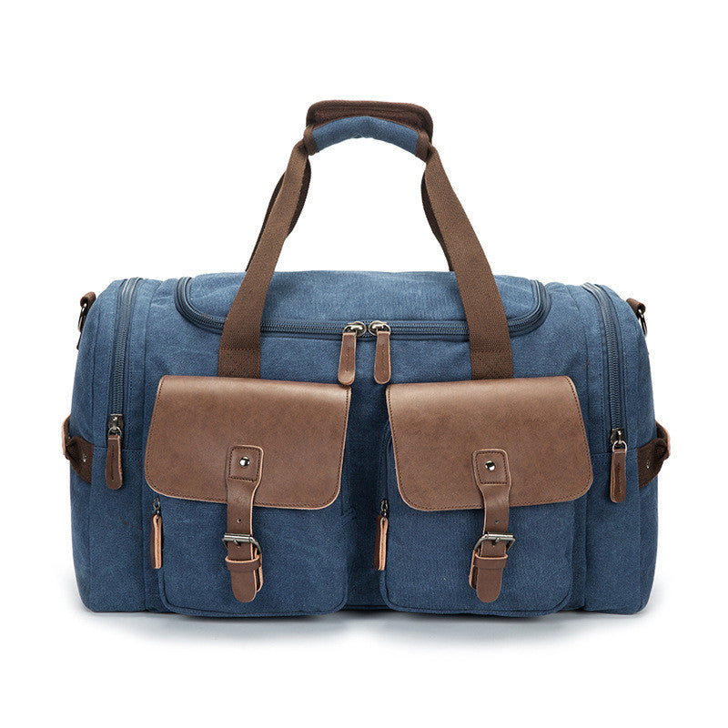 Sarah Express Canvas Travel Backpack with Front Pockets Blue 53ride31ride24cm