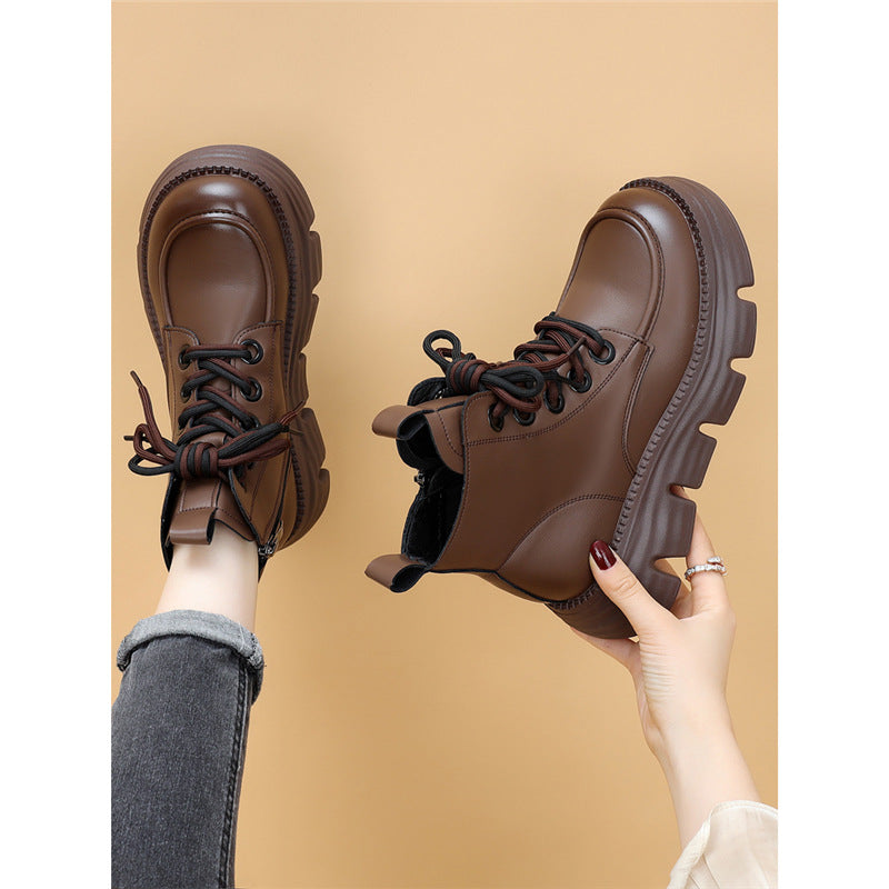 Sarah Express Women's Wool-Lined Leather Winter Boots
