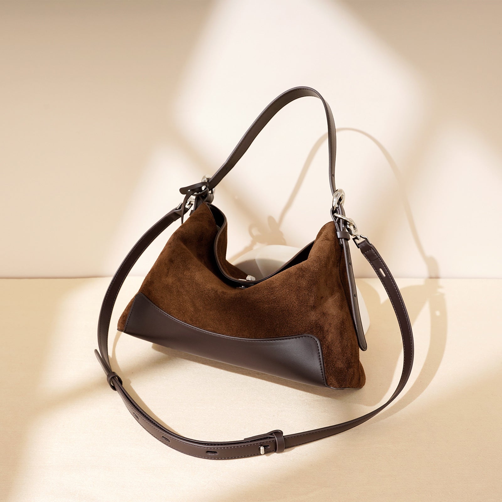 Sarah Express Matte Cowhide Convertible Commuter Crossbody Bag