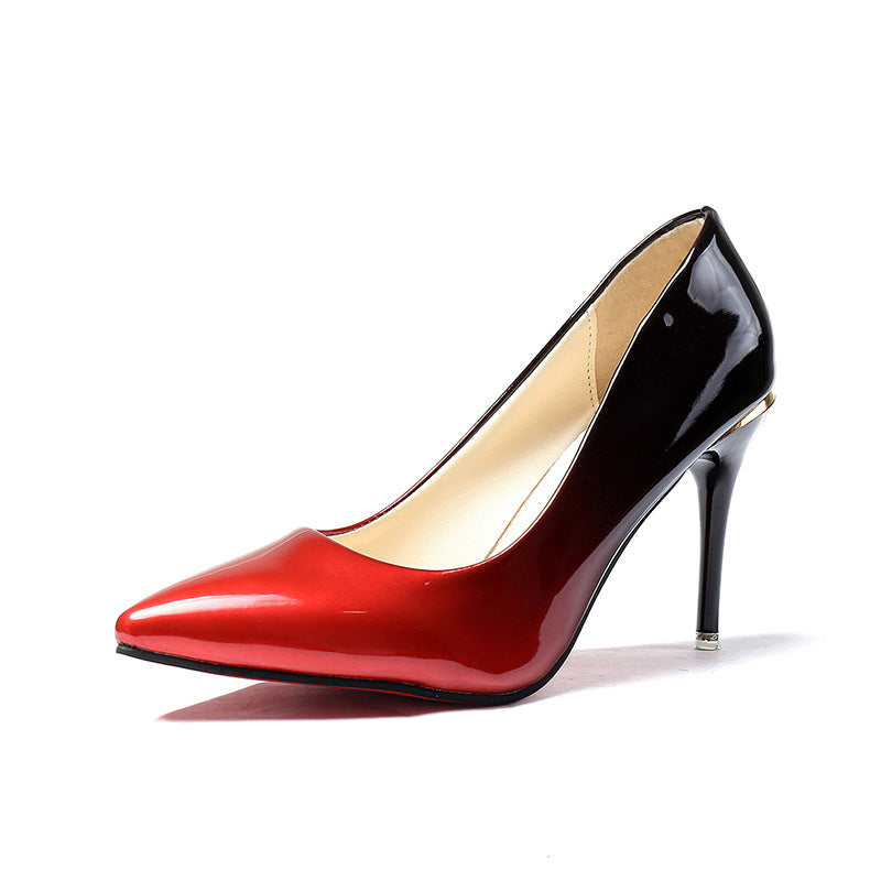 Sarah Express Gradient Pointed Toe Stiletto Heels Red
