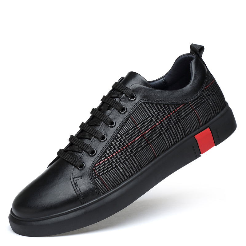 Sarah Express Plaid Pattern Lace Up Casual Sneakers