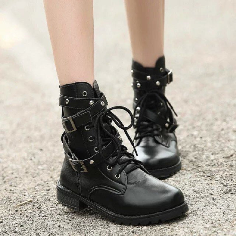 Sarah Express Women's Lace-Up Martin Boots