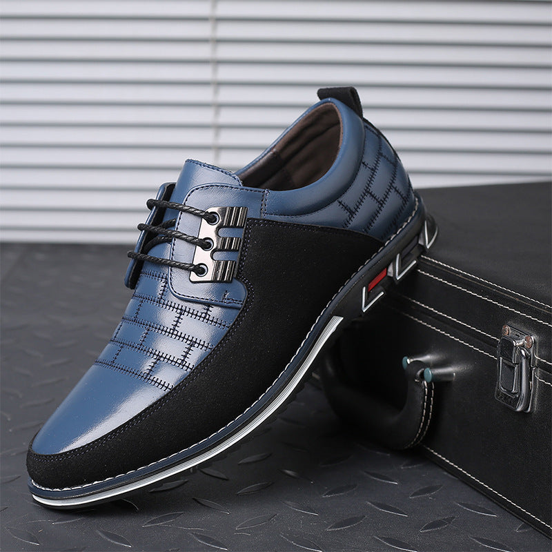 Sarah Express Men's Lace-Up Microfiber Leather Dress Shoes