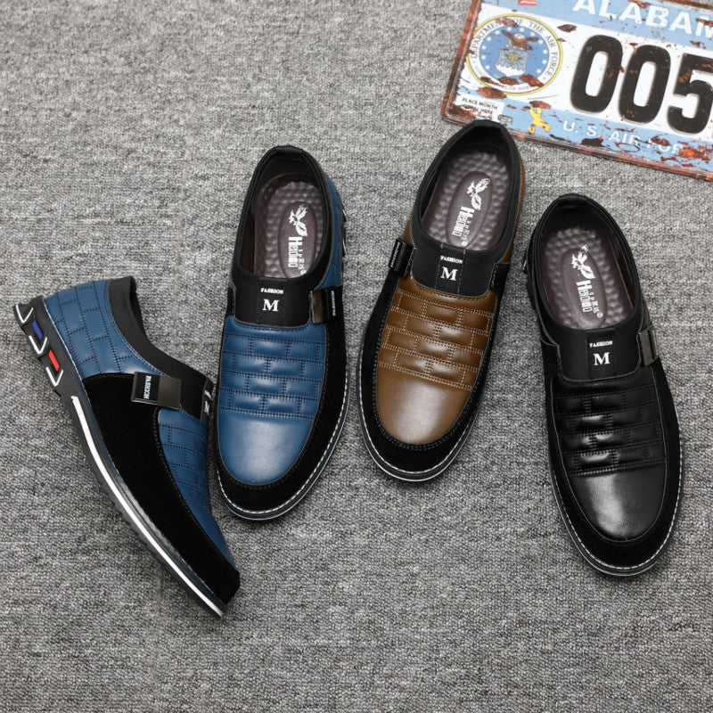 Sarah Express Men's Quilted Pattern Slip-On Loafers